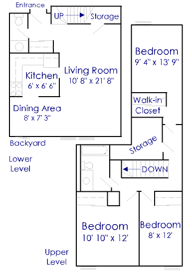 3 bdrm backyard master on one side